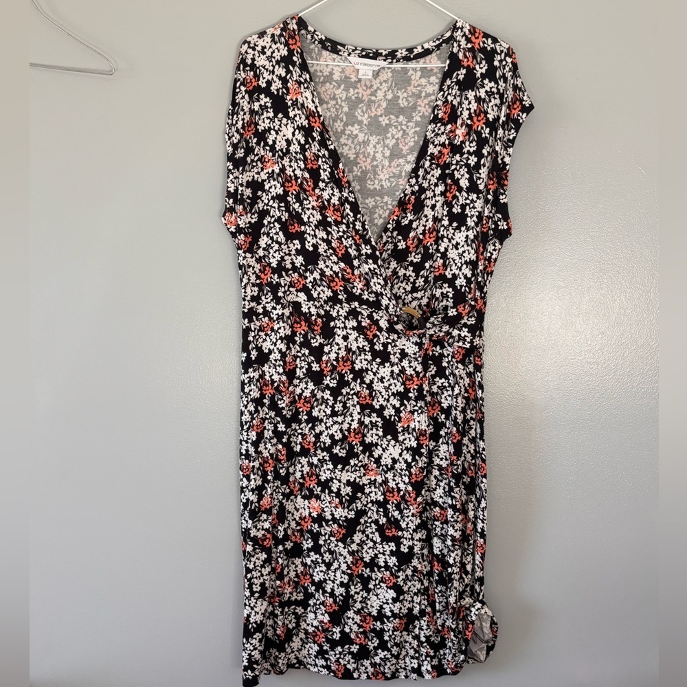 Liz Claiborne Spring Dress Large. Stretch 
Lightweight, cottage core,